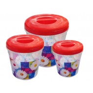 3 pcs Plastic Container Set - 15L, 20L, 25L